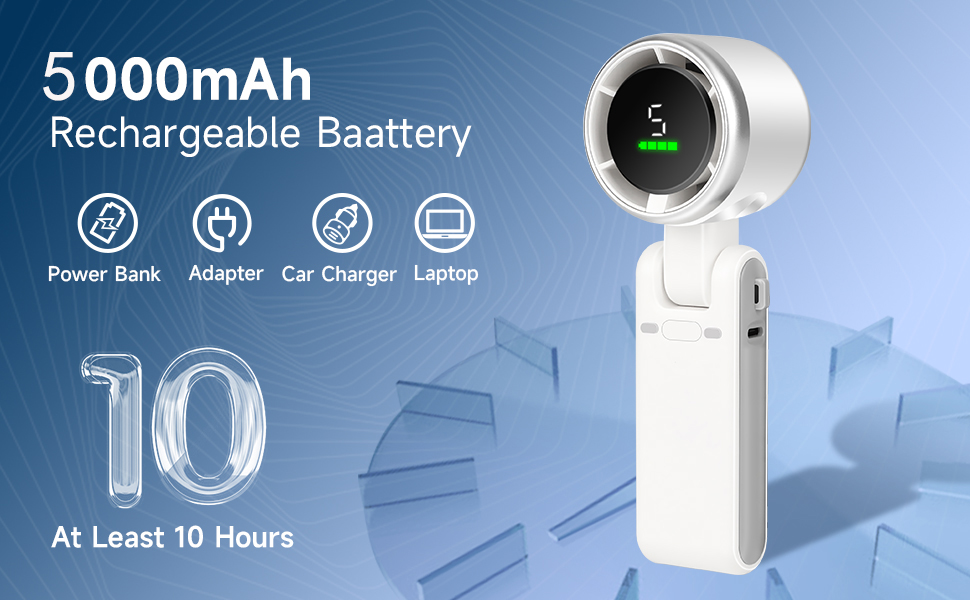 Portable Handheld Turbo Mini Portable Pocket Foldable Cooling Fan for Travel Outdoor Activitie