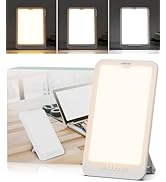 Light Therapy Lamp, 10000 Lux Therapy Light, Sun Light Therapy Lamp with 3 Color Temperature &amp; 5 ...