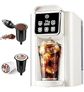 KIDISLE Hot &amp; Iced Coffee Maker with Bold Setting, Single Serve Coffee Maker for K Cup and Ground...