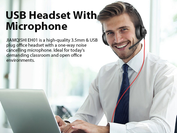 USB Headset with Microphone for PC