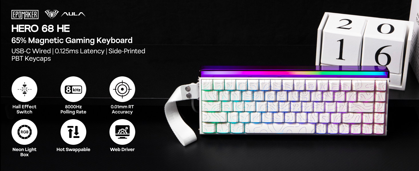 EPOMAKER Aula Hero68 HE Wired Magnetic Gaming Keyboard