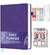 Ospelelf 2025 Leather Undated Daily Planner (5.5 x 8.5''), Weekly & Monthly Life Planner, Organiz...