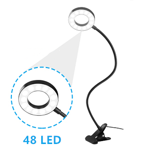 clip on desk lamp desk light video conferencing gooseneck lamp clip on light for bed reading light