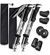 Covacure Trekking Poles Collapsible Hiking Poles - Aluminum Alloy 7075 Trekking Sticks with Quick...