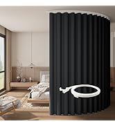 RYB HOME Blackout Room Divider Curtains with Flexible Track Ceiling&amp;Wall Mount, Thermal Insulated...