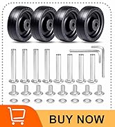 MroMax 4Pcs Luggage Wheels Replacement, 2 Inch (50 x 16mm) Rubber Suitcase Replacement Wheels Wea...