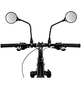 ROCKBROS Bike Mirror Handlebar Mount 360°Rotatable Adjustable Bicycle Rear View Mirror HD Wide An...