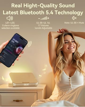 Sunrise Alarm Clock with Bluetooth Speaker