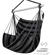 ADVOKAIR Hammock Chair Swing (500 lbs Max) - Hanging Hammock Chair Rope Swing Indoor for Bedroom,...