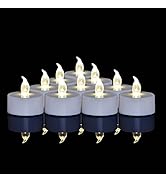 Eloer Tea Lights Flameless Candles, 100 Pack Warm White Battery Operated Flickering Candles 200+ ...