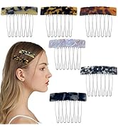 6 Pcs Acetate Exquisite Hair Side Combs Small Seven-tooth Decorative Hair Combs Vintage Elegant F...