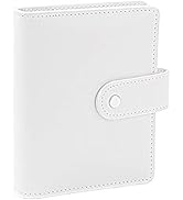 White A7 Binder Cover Macaron Colored PU Leather Budget Binder Planner Organizer 6 Rings Loose Le...