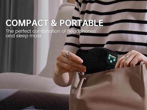 eye mask with bluetooth headphones for sleeping