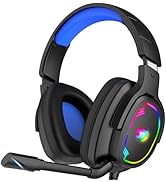Jimonyer Gaming Headset for PC/PS5/PS4/Xbox One/Switch, Stereo Surround Sound Gaming Headphones w...