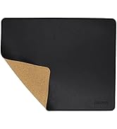 KINOPREV Leather Mouse Pad - Wood Mouse Pad with Stitched Edge,PU Non-Slip Mouse Pad,Double Side ...