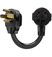 Eversimpleinc 3 Prong to 4 Prong Dryer Plug Adapter, Connects 3-Prong Old Dryer to 4 Prong New Dr...