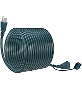 25FT Long Outdoor Extension Cord - 14AWG Green Outside Grounded SJTW 3Prong Power Extension Cord....