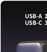 USB C Fast Charging Charger, 30W Dual-Port GaN Nano Charger