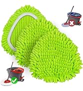 NEWE Chenille Mop Pads 3 Pack for O-Cedar 1 Tank System Green