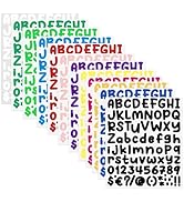 EORTA 12 Sheets Letter Stickers, 1 Inch Alphabet Stickers, Adhesive Large Sticker Letters, Vinyl ...