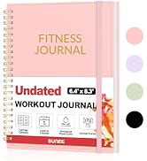 Fitness Journal Workout Planner for Women &amp; Men, A5 (6.4" x 8.3") Workout Journal Log Book Planne...