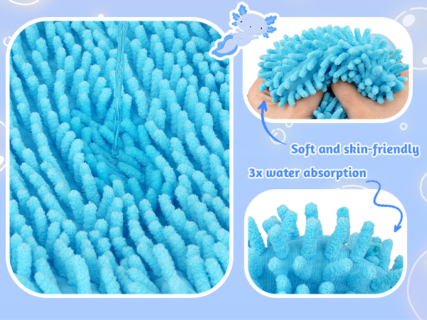 Fuzzy Ball Hand Towels with Hanging Loops Chenille Microfiber Cute Hand Towel for Bathroom Kitchen