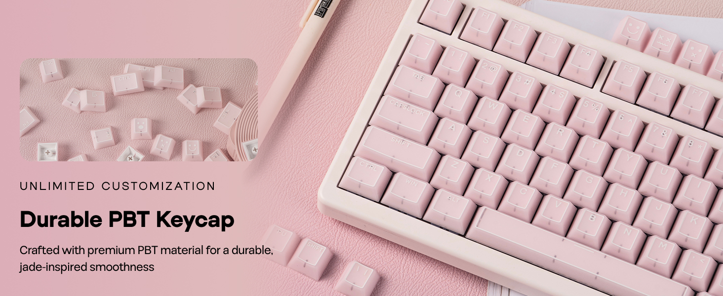 Creamy Jade PBT Keycaps