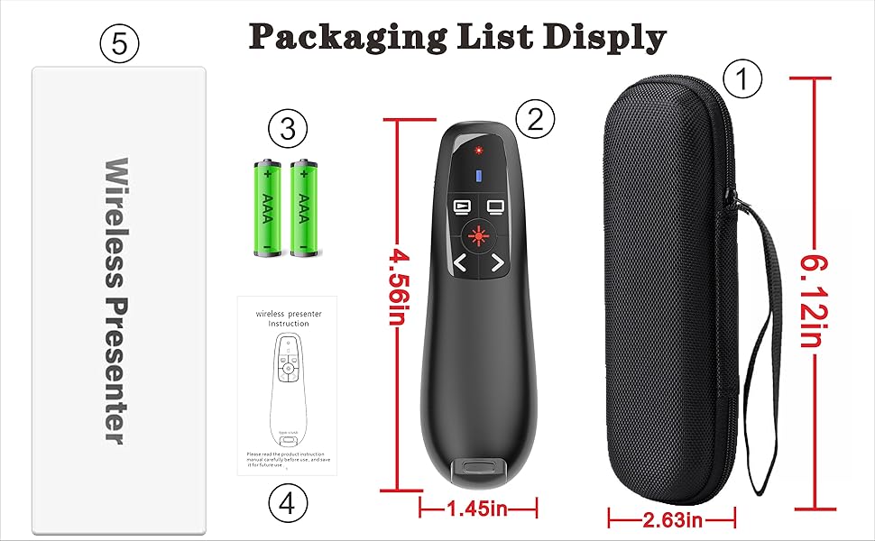 powerpoint clicker with laser pointer