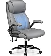 BESTFAIR Ergonomic Office Chair - Desk Computer Chair, Leather High Back Executive Chairs with Ad...