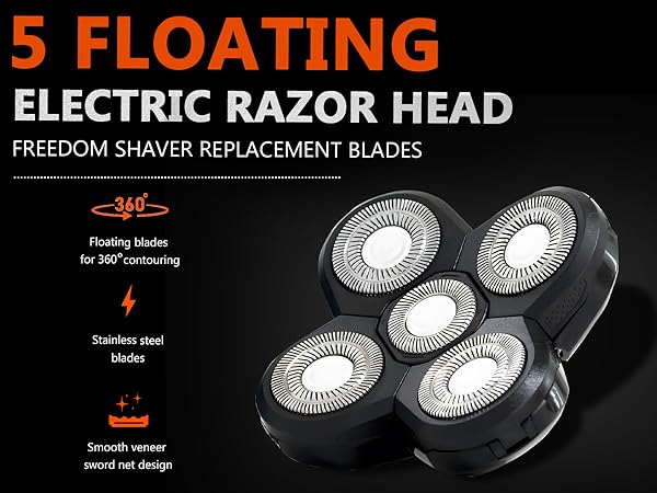 5-Blade Rotary Electric Razor Head
