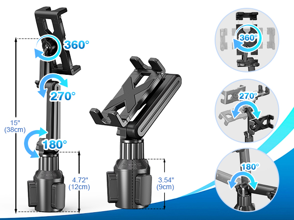 Car cup holder ipad mount 01