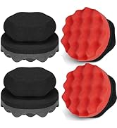 ZHAYAO 4 Pack Large Tire Shine Applicator Pad, Tire Hex Grip Applicator, Tire Shine Car Detailing...
