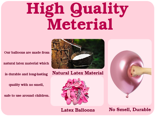 multiple pink latex balloons kit