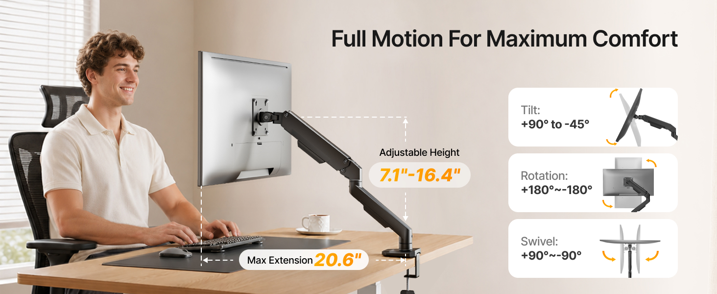 single monitor arm