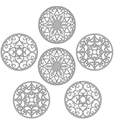 SMARTAKE 6 Set Silicone Trivet Mats, Multi-Use Carved Trivet Mat, Insulated Non-Slip Durable Kitc...