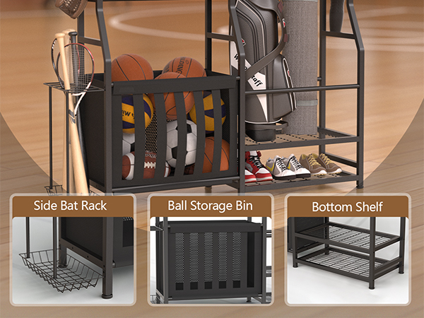 sport equipment organizer garage