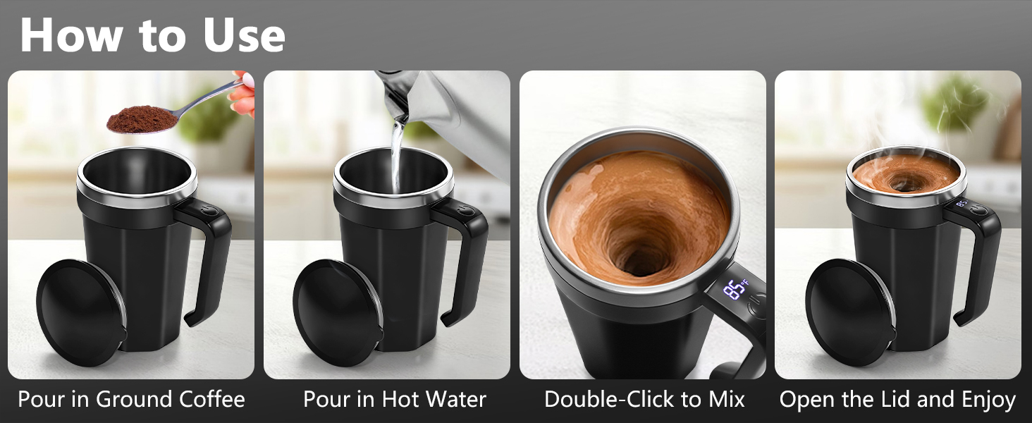 self stirring coffee mug