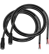 DC Power Pigtails Cable,3FT DC 5.5MM x 2.1MM Female Plug to Bare Wire Open End Power Wire Supply ...