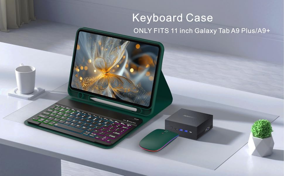 galaxy tab A9 plus case with keyboard