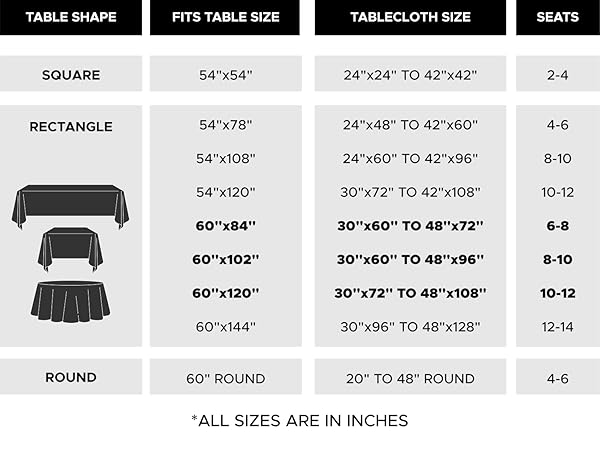 Available in various sizes