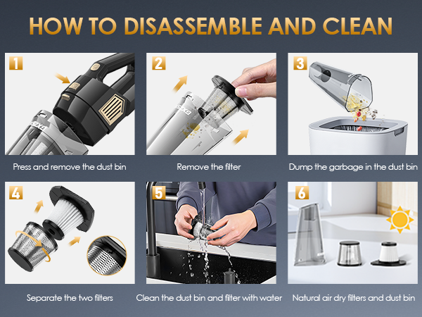 HOW TO DISASSEMBLE AND CLEAN