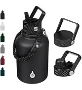 BJPKPK Insulated Water Bottles with Straw Lid,50oz Large Water Bottle,Stainless Steel Vacuum Wate...