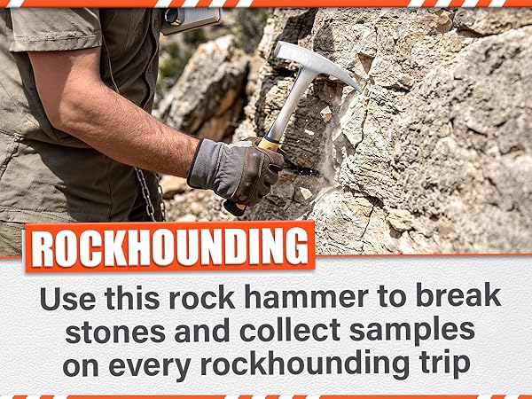 rock hammer rockhounding gunsmith break stones collect samples geology pick tool