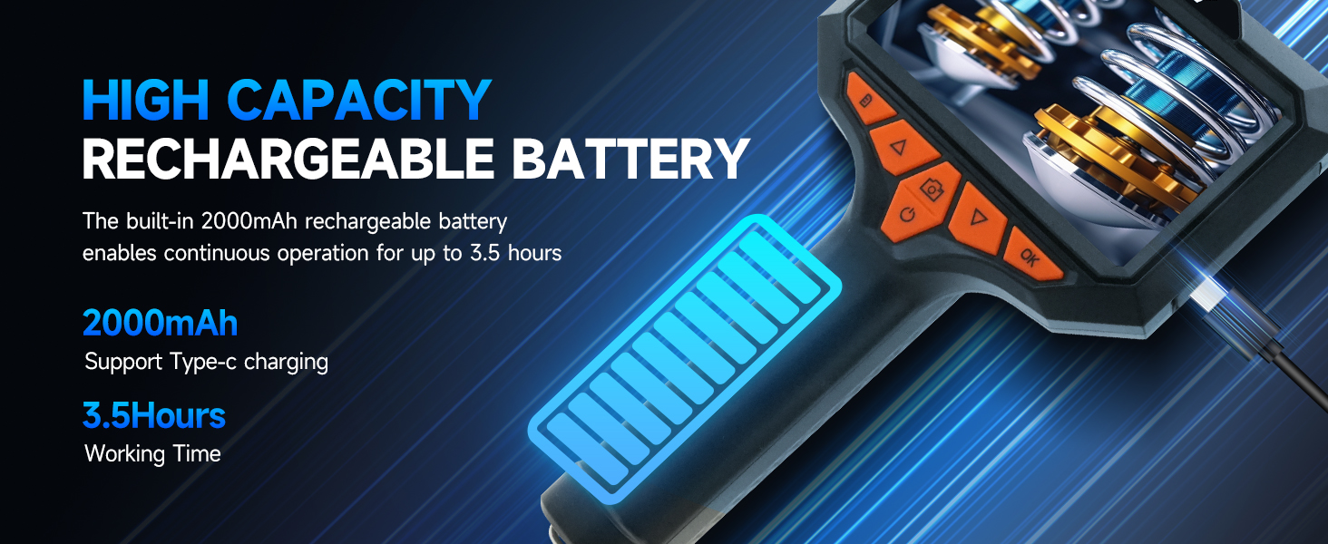 snake camera with light