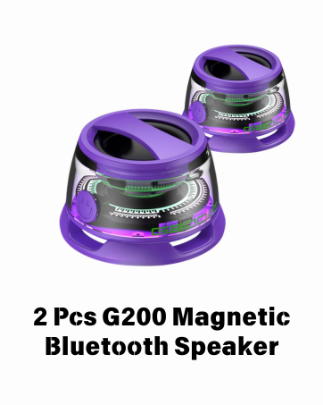 2 Pcs G200 Magnetic Bluetooth Speaker