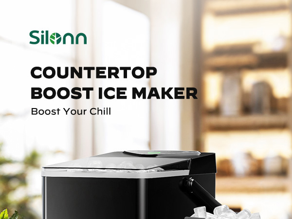 Silonn upgrade countertop ice maker: fresh ice, on demand