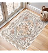 zesthome 2x3 Entryway Rug, Soft Washable Rugs, Non Slip Area Rug, Stain Resistant Low Pile Rugs f...