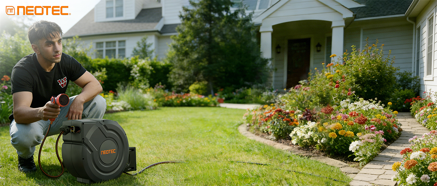 retractable garden hose reel