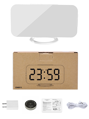 White Alarm Clock for Bedroom