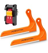 POWERTEC 72102 Safety Locking Switch and 2pc L-Push Sticks, Dual Voltage 110V/220V Table Saw Swit...